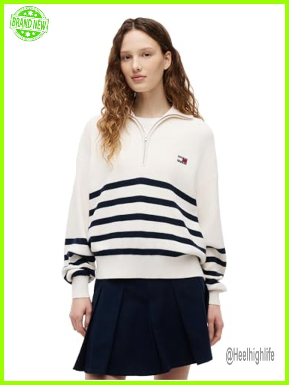 Women's 1/4 Zip Pullover Sweater Long Sleeve Cotton Oversized